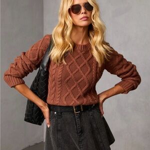 Vici - Claudette Cable Knit Sweater- NWT